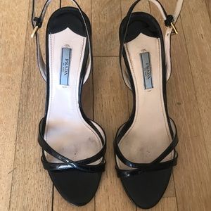Black Prada heels